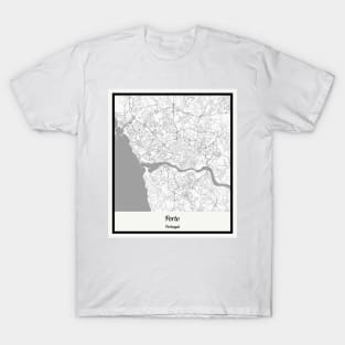 Map of Porto - Portugal T-Shirt